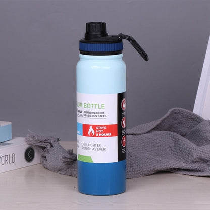 Double Wall Insulated Stainless Steel Fitness Sports Bottle 1000Ml (Random Colours)