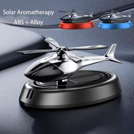 Helicopter Solar Energy Rotating Interior Decoration Accessory for Car Dashboard and Home Display