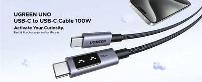 UGREEN Uno USB-C to USB-C Cable 100W - 100CM