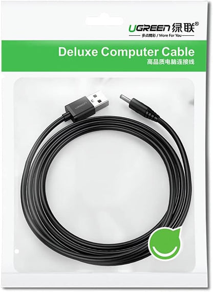 UGREEN USB2.0-A to DC 3.5mm M/F Charging Cable 1m (Black) 10376