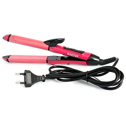2 In 1 NOVA NHC-2009 Hair Curler and Hair Straightener for Hair Beauty