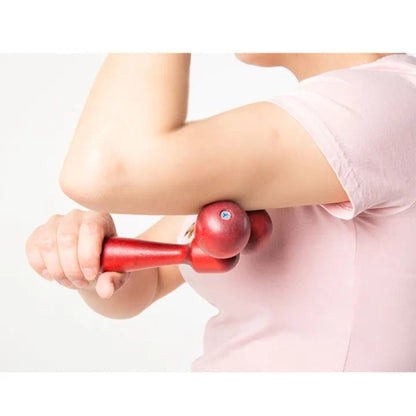 1Pc Wooden Eye Face Roller Health Care Massager Primary Wood Color Relaxing Neck Chin Slimming