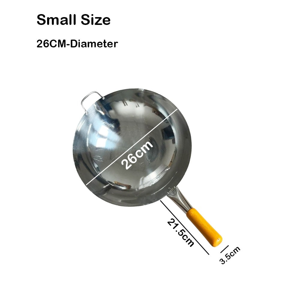 Stainless Steel Wok Pan රයිස් තාච්චි (26/30/32/34/36/38/40Cm)