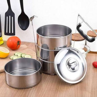 Portable Stainless Steel Lunch Box, Meal Food Container, 2 ,3 & 4 Layer