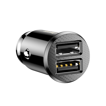 Small Trumpet 3.1A Grey Car Charger