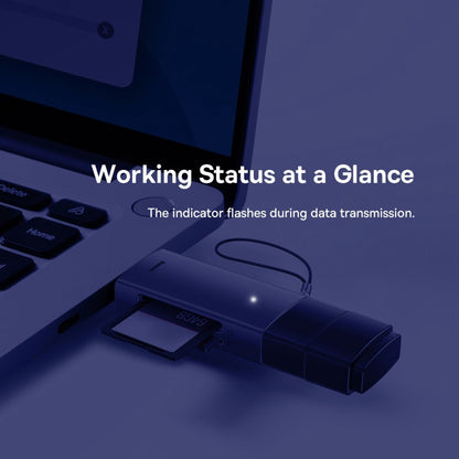 Baseus High Speed Multifunctional Memory Card Reader USB-A & Type-C to SD/TF Card Reader for Smartphone/Tablet/Macbook/Laptop