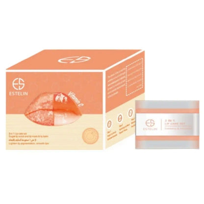 ESTELIN Coffee Sugar Lip Scrub Moisturizing Mask and Lip Balm 3 in 1 Lip Care Set