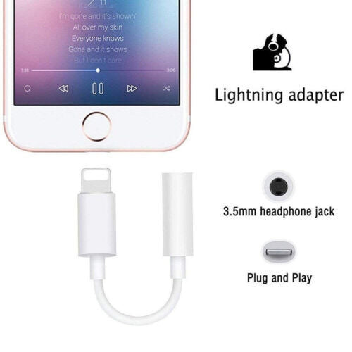 Lightning to 3.5Mm Headphone Jack Adapter for IPhone IPad and IPod Touch