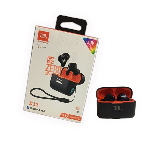 JBL K-13 Super Bass Edition - Bluetooth 5.3 TWS Earphones with 30H Battery, Sweat Resistance & Deep
