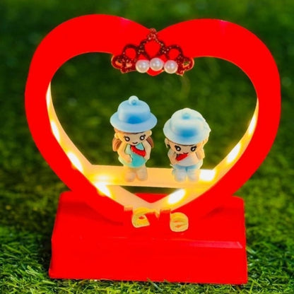 Couple Ornament with Night Light Valentine Gift 7CM - Model 2