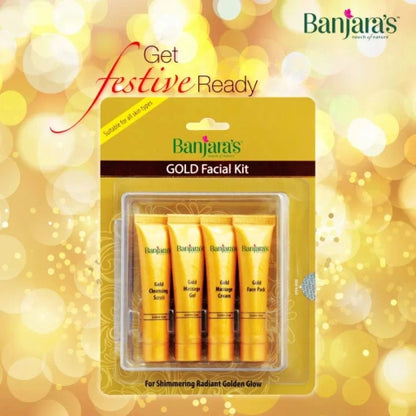 Banjaras Gold Facial Kit Dark Spots Pigmentation Cream Radiant Golden Glow Face