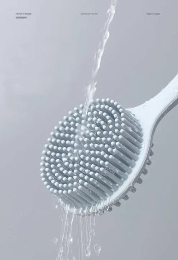 Ultra-Soft Silicone Back Scrubber Shower Bath Body Brush with a Long Handle
