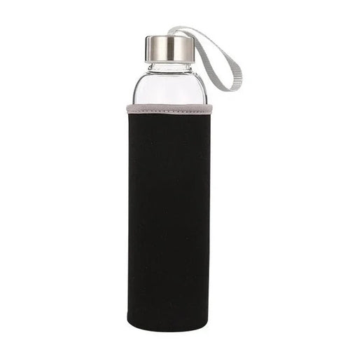 Mini Glass Water Bottle with Sleeve