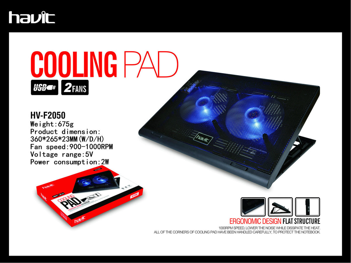 HAVIT HV-F2050 14 – 15.6″ Laptop Cooler / Cooling Pad