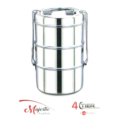 4 Tier Stainless Steel Tiffin Lunch Box for School/Office