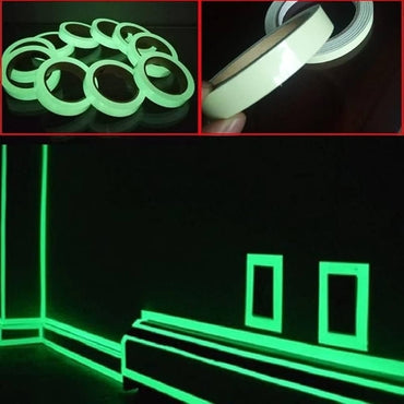 Glow in the Dark Green Light Luminous Radium Tape Sticker, Removable Waterproof 3M / 3CM