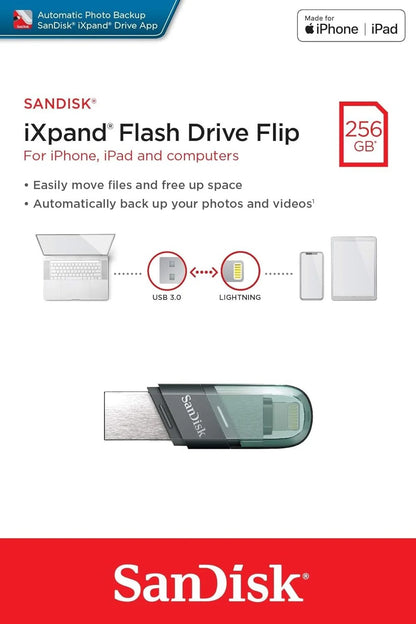 SanDisk iXpand OTG USB 3.0 Flash Drive for iPhone ,iPad & Mac Book