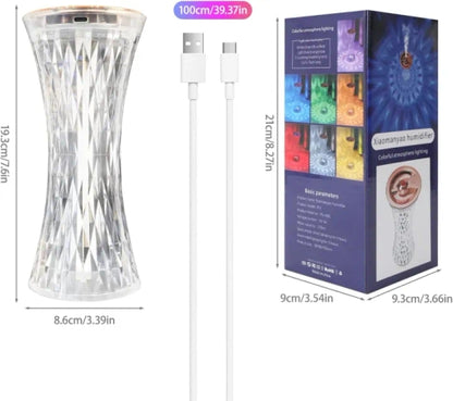7-Color Changing Crystal Diamond Table Lamp Home Decor