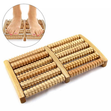 6 Raw Foot Dual Foot Massager Roller / 6 Row Massager /Relax & Relieve Foot Pain, Plantar Fasciitis