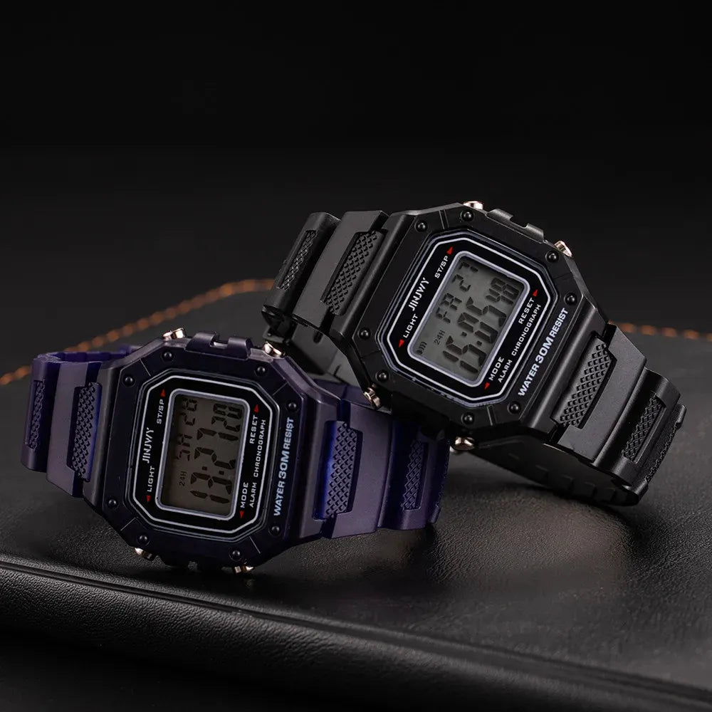 Luxury Brand Men's Wrist Watches Electronic Led Digital Watch for Men Women Square Silicone Watch