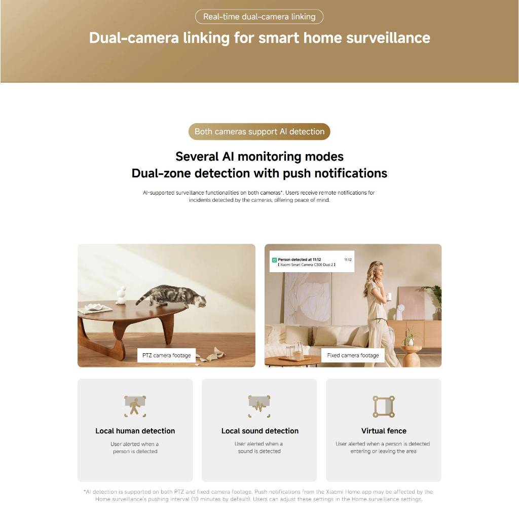 XIAOMI C300 Dual Smart 3MP Dual-Lens Security Camera with Dual-Band Wi-Fi 6 Camera
