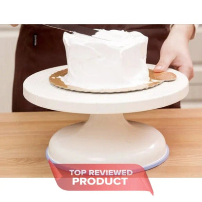 Cake Turntable Rotating Cake Stand Revolving Table No-Slip Rubber Base Ball Bearing Design