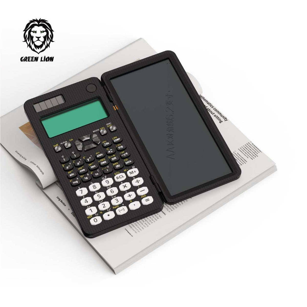 Green Lion Branded Scientific Calculator With Writing Pad & Stylus Pen