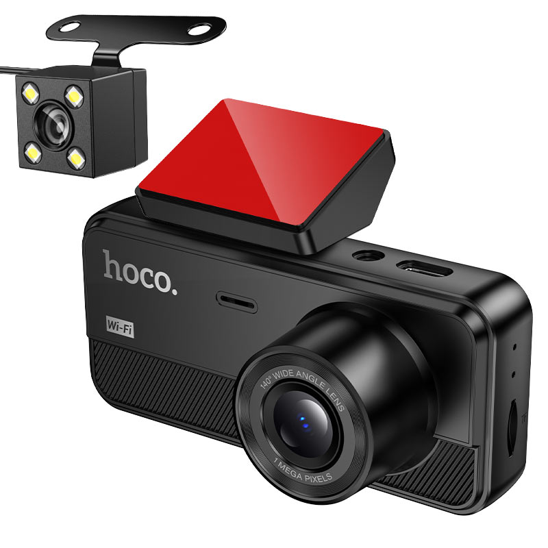 HOCO DV15 2inch Screen Display Three-way Driving Recorder Car Dash Camera 720P 30fPs