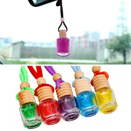 Car Aroma Scented Mini Bottle Rose Red Color One Pc