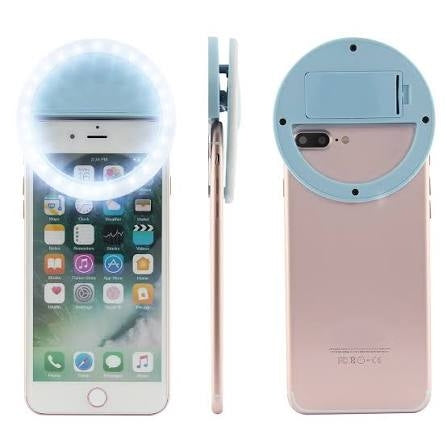 Portable Rechargeable LED Ring Flash Light for IPhone Android Phone Selfie Photography