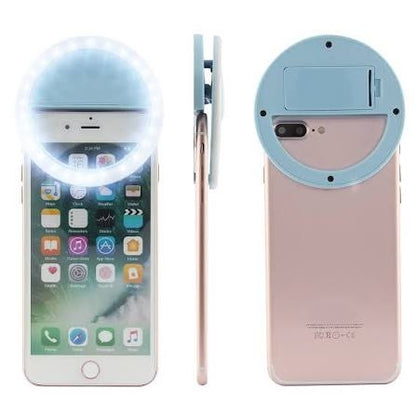 Portable Rechargeable LED Ring Flash Light for IPhone Android Phone Selfie Photography