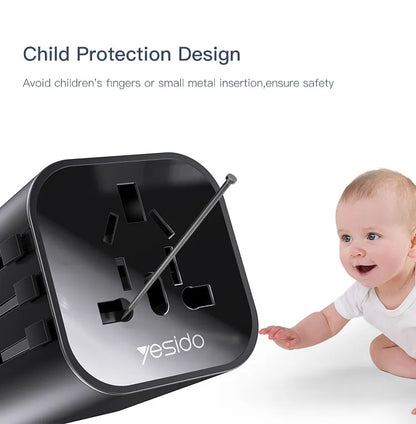 YESIDO MC09 Multi-function Universal Travel Adapter Plug