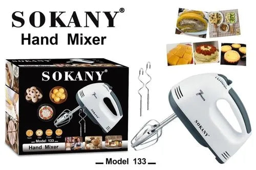 Sokany - 7 Speed Hand Beater, Hand Mixer 180W (Model-133)