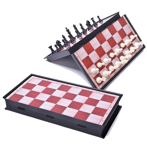 Magnetic Chess Set with Foldable Chessboard