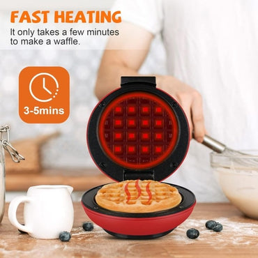 Mini Waffle Maker Machine, 4 Inches Portable Small