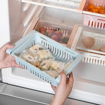 Retractable Drawer Type Refrigerator Storage Box, Food Fresh-Keeping Classified Organizer