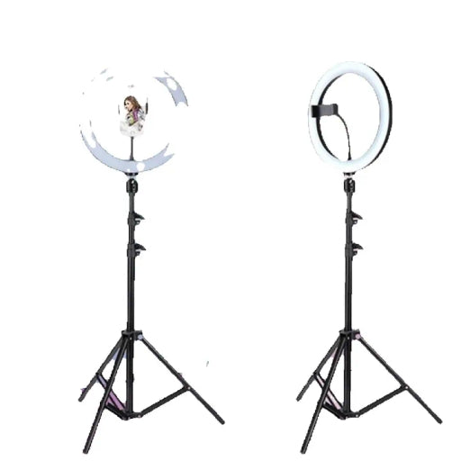 10 Inch Selfie LED Ring Light with 7Ft Tripod Stand & Adjustable 360Â° Phone Holder for Video & Selfi