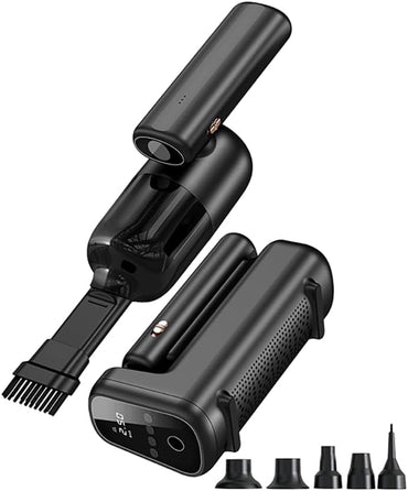 WIWU Wi-Ai002 5 in 1 Vacum Cleaner (& Blow), Air Pump & Flash Light With Digital Screen