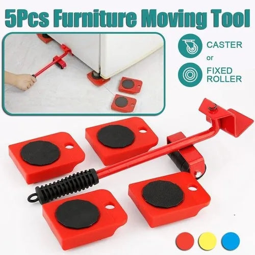 5Pcs Heavy Duty Furniture Mover Lifter & Slider Tool Kit for Home Sofa Bed Cabinet Moving