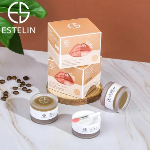 ESTELIN Coffee Sugar Lip Scrub Moisturizing Mask and Lip Balm 3 in 1 Lip Care Set
