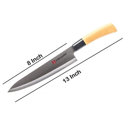 8 Inch Premium Ying Guns Stainless Steel Shasimi Japanese Knife (8 Inch Blade + Aprox. 5 Inch Handle