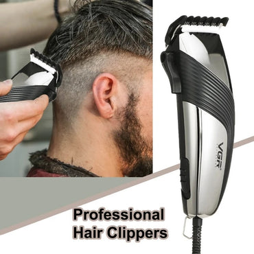 VGR V-121 Professional Hair Clipper with Self Sharpening Blades, 8 Guide Combs, Scissors, Comb, Taper Lever Adjustments for c
