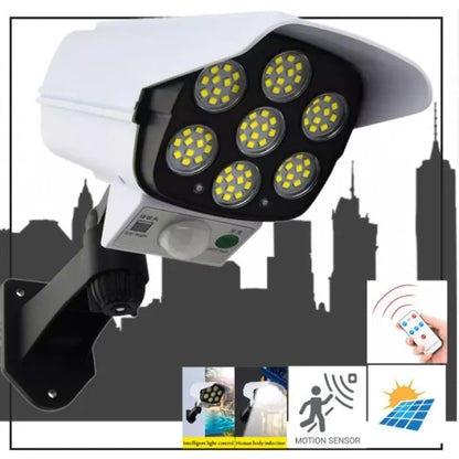 LED Solar Light Motion Sensor Security Dummy Camera Lights 3 Modes Wall Lamp