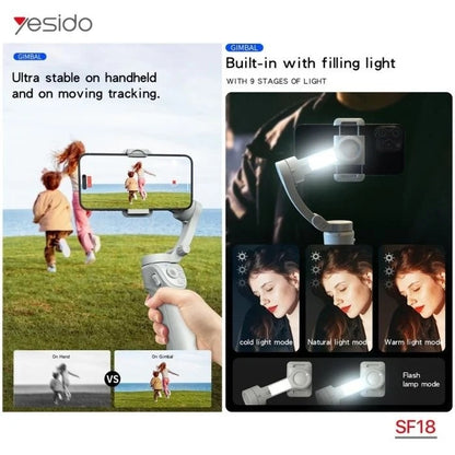 Yesido SF18 Anti-Shake 3-Axis Gimbal Stabilizer