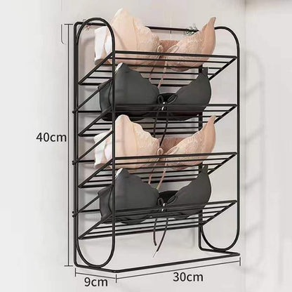 Wall-Mounted Underwear Storage Rack Dormitory Metal Wardrobe Bra Sock Container Organizer