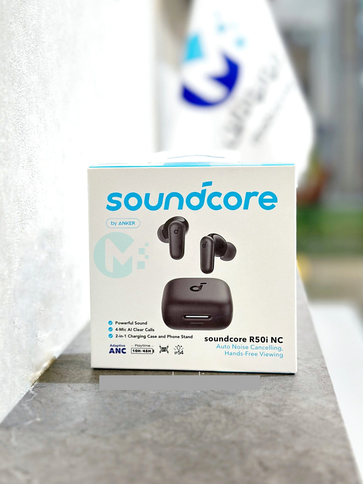 Anker Soundcore R50i NC Noise Cancelling Earbuds, Strong and Smart ANC , Powerful Bass, Up to 45H Playtime, 2-in-1 Case and P