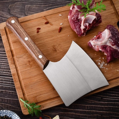 Heavy Duty Butcher Knife for Chopping Bones, Solid Wood Handle Meat Cleaver Knife