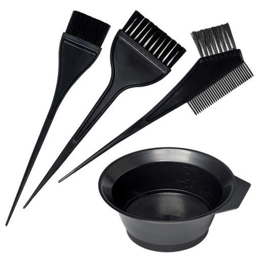 3 Pcs PVC Salon Hair Coloring Dyeing Kit Color Dye Brush Comb Mixing Bowl Tint Bleach