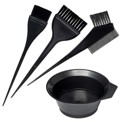3 Pcs PVC Salon Hair Coloring Dyeing Kit Color Dye Brush Comb Mixing Bowl Tint Bleach