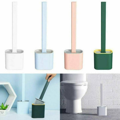 Silicone Toilet Brush with Holder Set